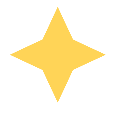 4 Pointed yellow star spacer